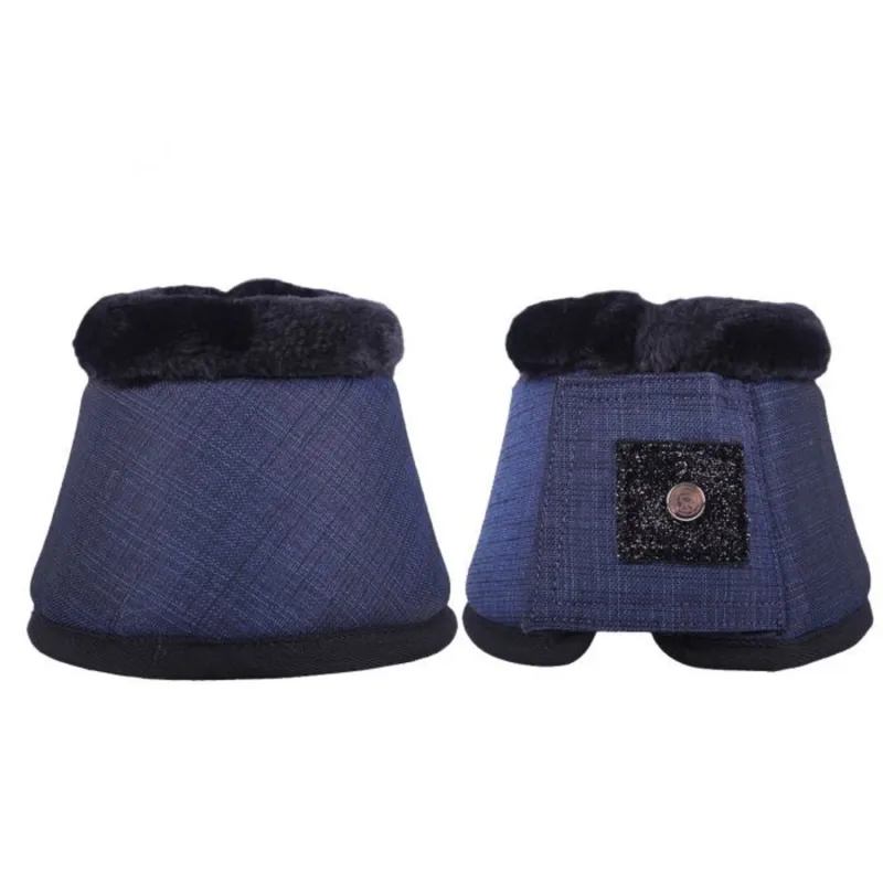 QHP Metallic Glitz Bell Boots - Blue